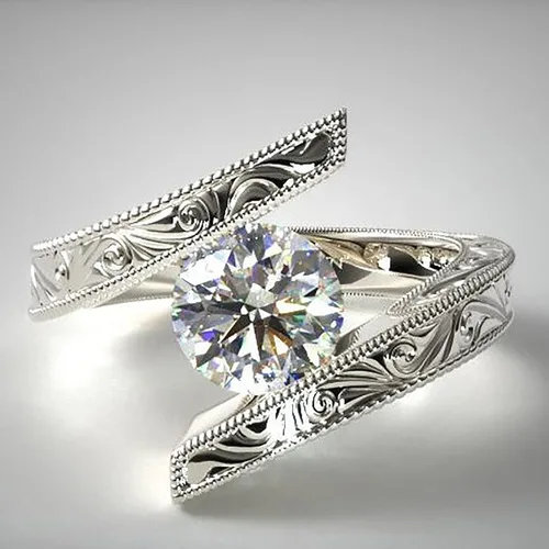 Vista 3 de Anillo de compromiso de aniversario para mujer, anillo de compromiso de boda, regalo de cumpleaños de Navidad