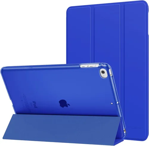Vista 10 de MoKo Funda para iPad mini 5 2019/Mini 4 2015 (5ta/4ta Generación 7.9 pulgadas), funda delgada y ligera con soporte, con protector traslúcido