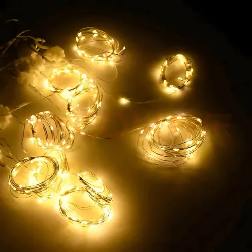 Vista 7 de Guirnalda de 300 luces LED para cortina, luces parpadeantes para dormitorio con 8 modos de iluminación, luces de Navidad USB para fiesta, hogar