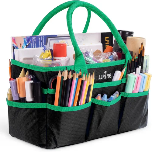 Vista 16 de Jjring Fundamental Organizer - Bolsa de nailon 600D para artistas, borde azul