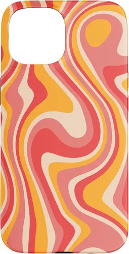 Vista 6 de Funda psicodélica para iPhone 16 Retro Groovy Liquid Swirl Hippie 70's 80's