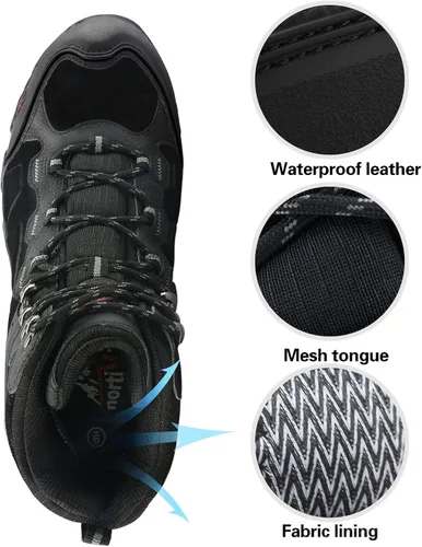 Vista 3 de NORTIV 8 - Botas de senderismo impermeables para hombre