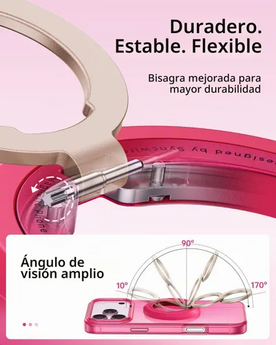 Vista 7 de SYNCWIRE Soporte magnético para anillo de teléfono, para MagSafe Phone Grip Mora (Berry Crush)