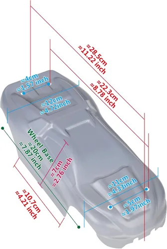 Vista 5 de SummitLink Reemplazo de estilo tigre de cuerpo personalizado compatible para automóvil o camión RC escala 1/16 (camión no incluido) ERMN-T-03