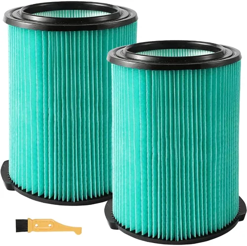 Vista 9 de Paquete de 2 filtros de repuesto VF5000 que se ajustan a aspiradoras húmedas y secas Ridgid de 6-20 galones, filtros de aspiradora plisados de 3