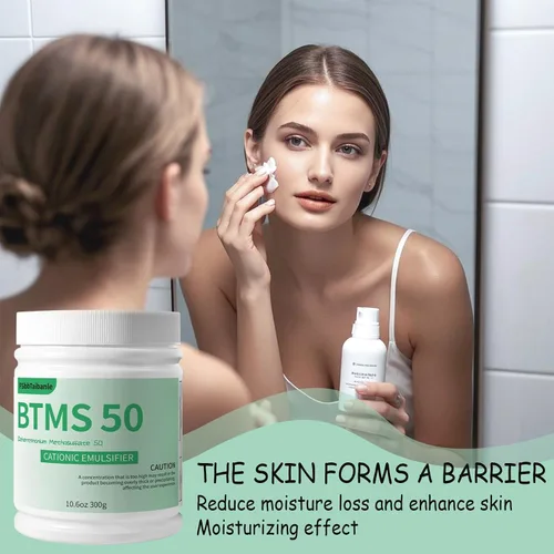 Vista 5 de Gránulos emulsionantes acondicionadores BTMS 50 de 10.6 onzas, 100% derivados de origen vegetal, ideal para acondicionador sin enjuague, lociones