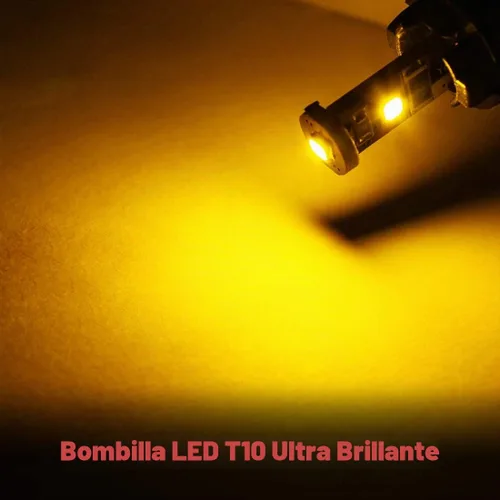 Vista 4 de Yorkim - Bombilla LED 194 ámbar, libre de error Canbus, 3-SMD 2835, T10 ámbar para interior, para luz de techo, mapa, puerta, cortesía, matrícula