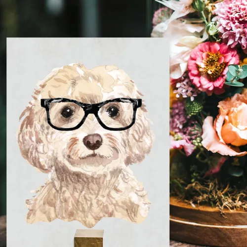 Vista 59 de Andaz Press Póster impreso para pared de perro, 8.5 x 11 pulgadas, Bulldog inglés con gafas negras, 1 paquete, regalo de cumpleaños de Navidad, sin
