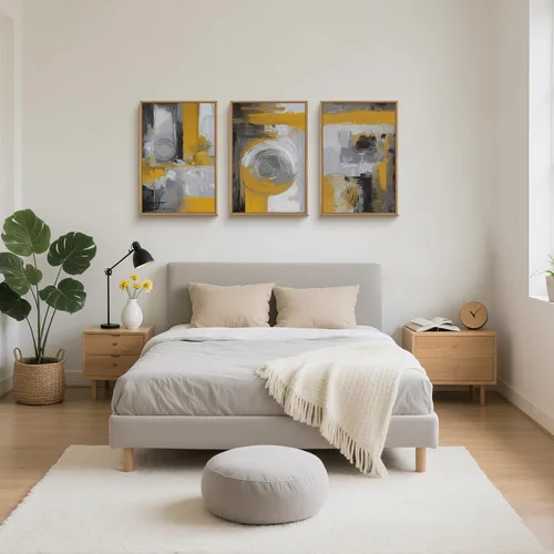 Vista 51 de FWIEXA Juego de Arte de Lienzo Bohemio Enmarcado para Pared, Cuadros Botánicos Verde Salvia Decoración de Pared, Impresiones de Arte de Plantas
