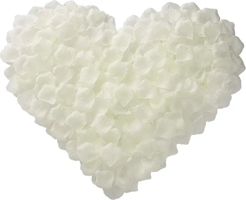 Vista 13 de Pétalos de rosa artificiales de seda para noches románticas, bodas, fiestas, decoraciones de flores de aniversario (negro, 3000 unidades)