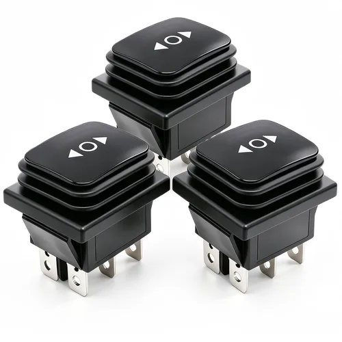 Vista 20 de TWTADE / 4 unids interruptor basculante momentáneo cuadrado (ON) - Apagado (ON) SPDT 3 Pin 3 posiciones 6A 250VAC/10A 125VAC Mini coche auto barco