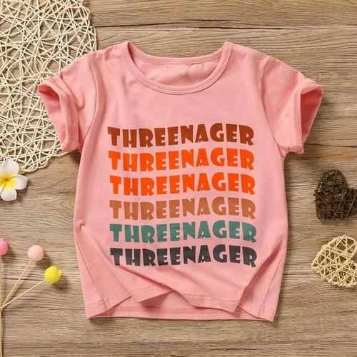 Vista 2 de ZOELNIC Camiseta de tercer cumpleaños para niñas de tres años, camiseta de tercer cumpleaños