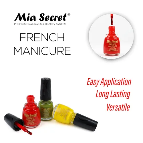 Vista 3 de Mia Secret Esmalte de uñas profesional de secado rápido de manicura 0.55 oz - Elige tu color (RUBY)