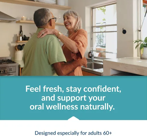 Vista 7 de Sane MD PRO60+ Dental Reviver para adultos mayores de 60 años, tabletas de probióticos orales masticables para encías saludables, aliento fresco