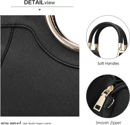 Vista 5 de LJOSEIND Bolsos de diseñador para mujer, bolsos de hombro estructurados