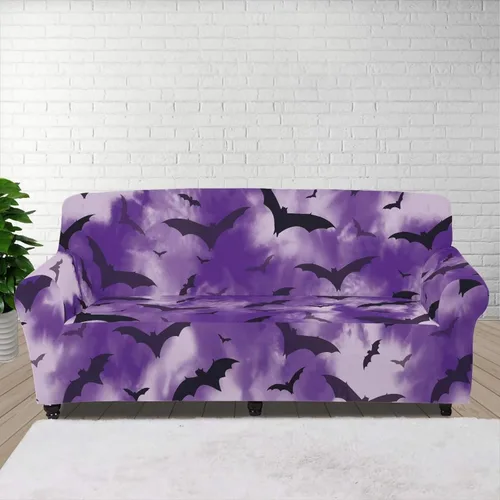 Vista 51 de Funda de sofá con diseño de árbol de bandera estadounidense para sofás y sofás, decoración navideña, funda antideslizante para sofá de 1 cojín