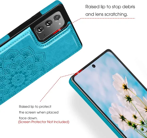 Vista 7 de BENTOBEN Funda tipo cartera para Samsung Galaxy Note 20 5G, piel sintética, resistente, resistente, a prueba de golpes, con ranuras para tarjetas