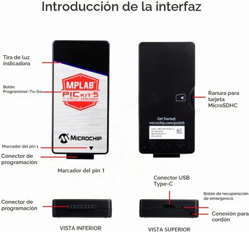 Vista 6 de PICkit4 original de Microchip: MPLAB PICkit 4 3 PIC programador en circuito depurador @XYGStudy