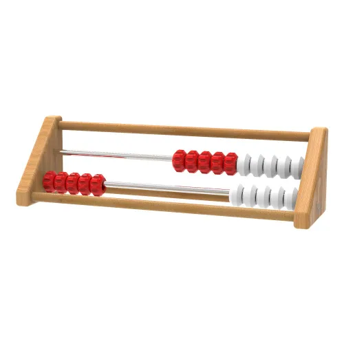Vista 5 de hand2mind Rekenrek sensorial de madera de 20 cuentas, juego de 1