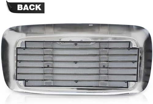 Vista 7 de PIT66 Rejilla, compatible con Freightliner Columbia 2000-2008, rejilla cromada con pantalla de insectos, A1715107000 A1715251003 Front Bumper
