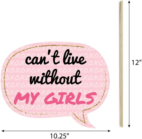 Vista 5 de Big Dot of Happiness Be My Galentine - Kit de accesorios para cabina de fotos para fiesta de Galentine y San Valentín, 20