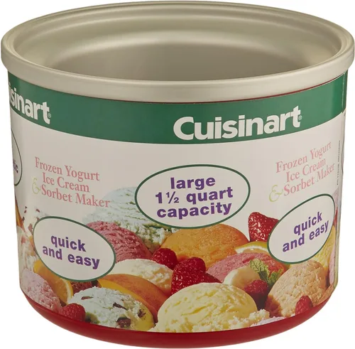Vista 2 de Cuisinart Plástico ICE-RFBR Cuenco de repuesto para congelador, capacidad de 1-1/2 cuartos de galón, rojo