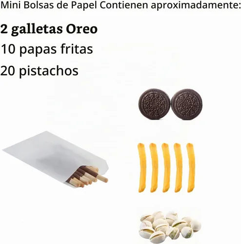 Vista 4 de 100 bolsas de papel de cristal planas de tamaño mini de 3 x 5 pulgadas, semitransparentes para regalos de fiesta