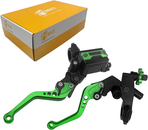 Vista 10 de Juego de palancas universales de freno y embrague de manillar de motocicleta 7/8" 22mm para izquierda y derecha, compatibles con Yamaha Honda Negro