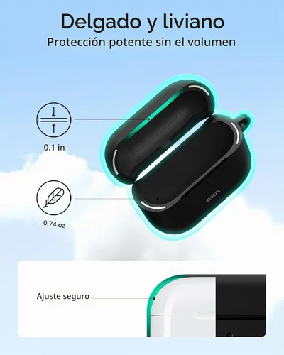 Vista 5 de ESR Funda para AirPods 4 (HaloLock), Compatible con Funda de AirPods de 4ª Generación (2024) (USB-C), Compatible con MagSafe, Cubierta de Protección
