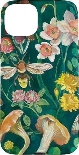Vista 9 de Funda Boho Bee Greenery Luna Moth Vintage Botanical Mushroom para iPhone 13 Pro