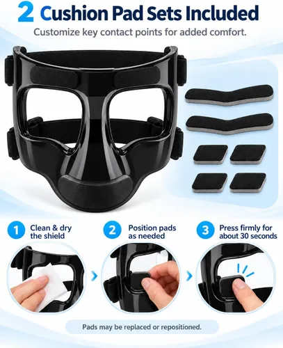 Vista 5 de Nose Guard for Broken Nose, Face Shield Mask for Soccer and Basketball