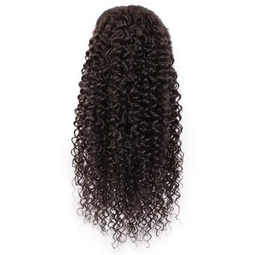 Vista 8 de Vigorous Extensión de Cola de Caballo con Cordón Corta Afro Rizada Crespa Marrón Cola de Caballo para Mujeres Africanas Colas de Caballo Esponjosas