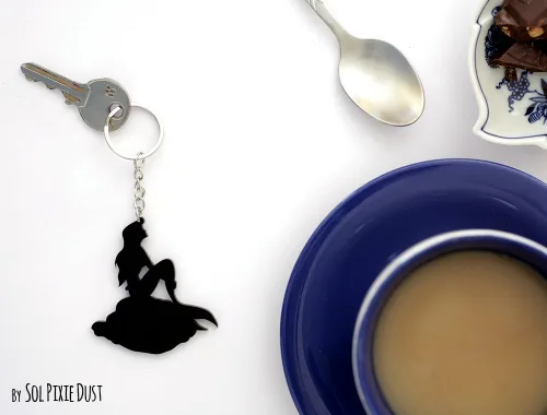 Vista 2 de Key chain - Ariel - Mermaid Silhouette