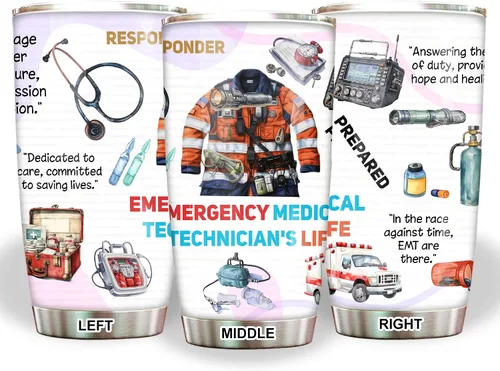 Vista 12 de Regalos EMT para Mujeres - Taza de Acero Inoxidable 20oz, Regalos de Apreciación de la Semana Feliz EMS al Por Mayor para Hombres, Accesorios