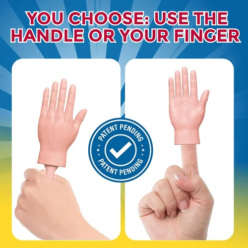 Vista 4 de Tiny Hands (1 par, nuevo) - Marioneta pequeña pequeña mejorada para palillo de mano - Haz reír a cualquiera - Hilaridad de tamaño de bolsillo