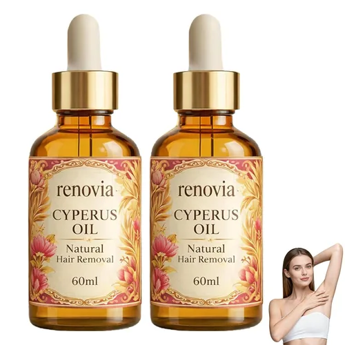 Vista 8 de Aceite Renovia Cyperus Rotundus, aceite Cyperus Rotundus para depilación, hidrata y calma, suaviza la piel, reduce el crecimiento del vello