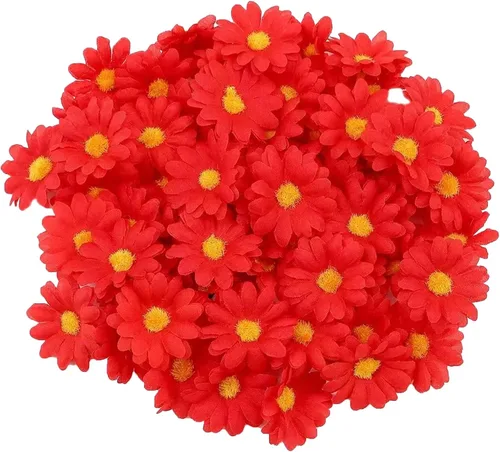 Vista 9 de 100 cabezas de girasol de seda de 1.969 in, 2 pulgadas, decoración de boda, corona de regalo, álbum de recortes, manualidades, fiesta, festival