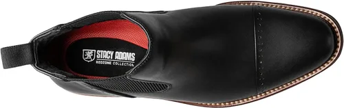 Vista 7 de STACY ADAMS Botas Chelsea con punta de casquillo Maury para hombre Negro