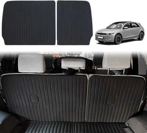 Vista 8 de BestEvMod Alfombrillas para Ioniq5 para todo tipo de clima, XPE, antialtas temperaturas, sin olor, primera y segunda fila, compatibles con Hyundai