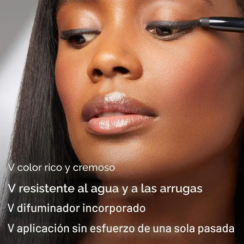 Vista 6 de Julep - Sombra de ojos 101 de crema a polvo, impermeable, barra con sombra de ojos – brillo perla – duradera, a prueba de arrugas, sombra de ojos