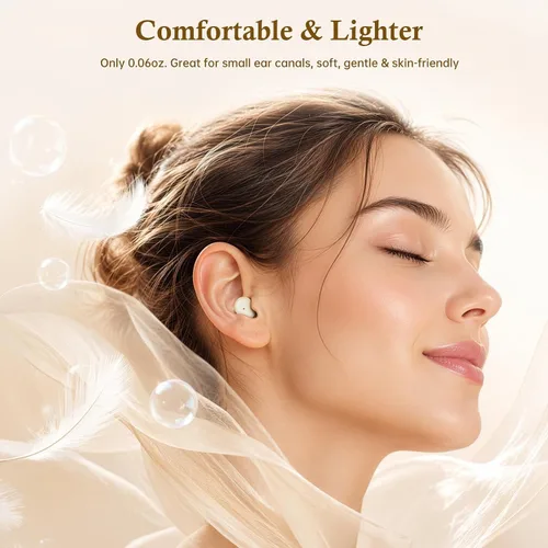 Vista 6 de Xmenha Mini auriculares invisibles extra pequeños inalámbricos Bluetooth pequeños auriculares invisibles para dormir auriculares pequeños micro