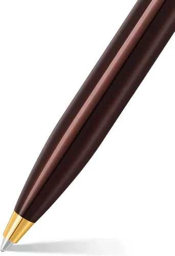 Vista 3 de Sheaffer Gift 100 9370 - Bolígrafo color café brillante con ribete PVD dorado Bolígrafo marrón café Set de regalo de bolígrafo premium