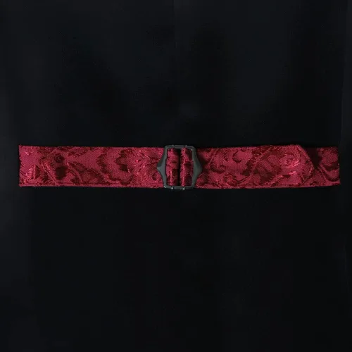 Vista 7 de chmakmt Chaleco victoriano steampunk gótico estampado de cachemir con cuello en V y cuello en V para hombre