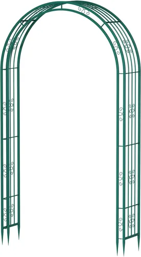 Vista 9 de Arbuxzuy Arco de Jardín de Acero de 102 pulgadas Pérgola Enrejado para Plantas Trepadoras Exterior, Patio, Arco de Jardín Ancho Resistente Duradero