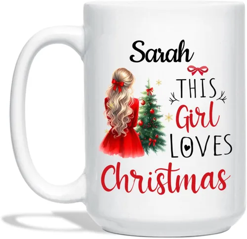 Vista 12 de Taza Personalizada Construcción De Muñeco De Nieve Con Nombre, Taza De Café De Navidad Muñeco De Nieve, Tazas De Árbol De Navidad Personalizadas