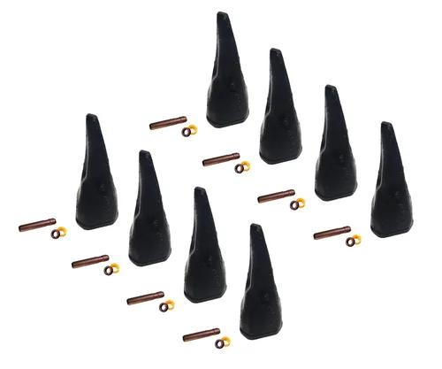 Vista 12 de Backhoe Bucket Diente 208-5239 Punta afilada con pasador, se adapta a adaptadores Cat DRS230 Series.