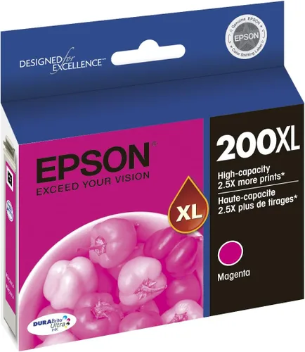 Vista 2 de Epson T200 DURABrite Ultra - Cartucho magenta de alta capacidad (T200XL320-S) para impresoras seleccionadas de expresión y fuerza de trabajo, grande