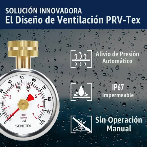 Vista 5 de SENCTRL Medidor de prueba de presión de agua de 0-100 psi con aguja de arrastre, sin plomo, tamaño de dial de 2-1/2", rosca de manguera de jardín