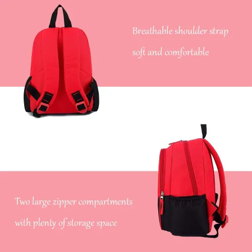 Vista 2 de Boqiao Mochila para niños pequeños, bonitas bolsas impermeables para niños y niñas de 2 a 5 años, Negro -, Mochila pequeña