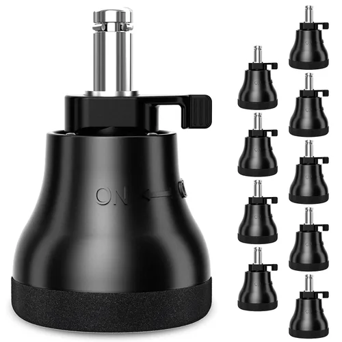 Vista 8 de Bell Glides - Ruedas giratorias de repuesto para silla de oficina para ruedas fijas estacionarias, almohadillas de fieltro con goma antideslizante